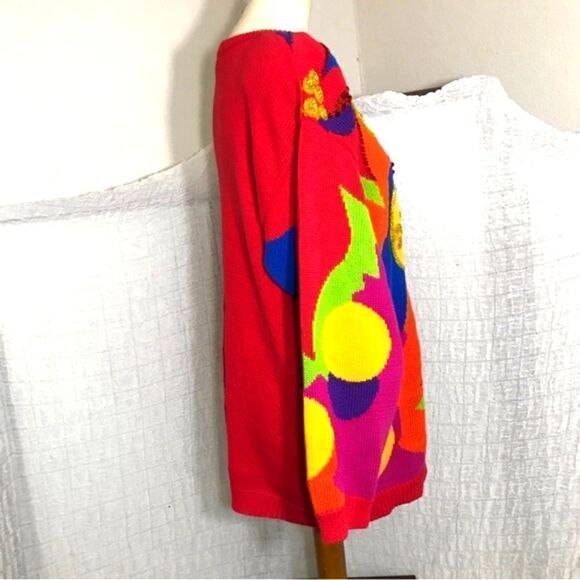 I.B. Diffusion VTG Original 90's Colorful Sweater Size Small - Picture 8 of 9